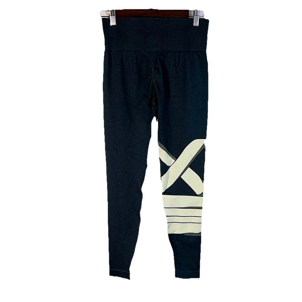 Civil Regime Charcoal Bandage Kelly‎ Seamless Scrunch Leggings Women Large